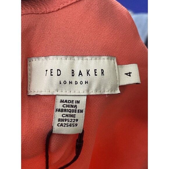 Ted Baker London Eleanar Mock Neck Sleeveless Midi Slip Dress Size 4 - Picture 5 of 6